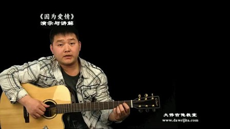 《因为爱情》王菲 陈奕迅 吉他弹唱教学 大伟吉他