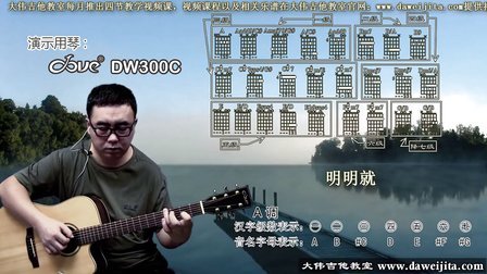 《明明就》周杰伦 吉他弹唱教学 大伟吉他